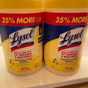 Two containers extra large size wipes